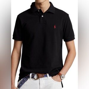 Polo Ralph Lauren Boys Black Short Sleeve Classic Pique Mesh Shirt